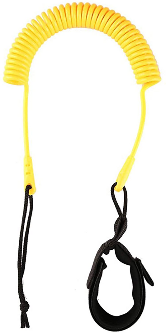 ARYA LIFE 10 Ft Coiled SUP Leash Ankle Strap - Yellow, Goodies N Stuff