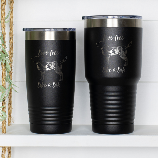 You Too Can Live Free Like A Lab With This Beautiful Insulated Tumbler, Goodies N Stuff