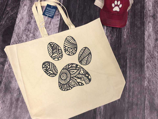 Dog Print Tote Bag | Custom Beach Bag - Adorable and Functional Pet Lover Gift, Goodies N Stuff