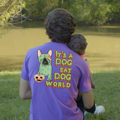 Buy It's a Dog Eat Dog World Halloween T-Shirt - Best Bulldog Lover Costume, Goodies N Stuff