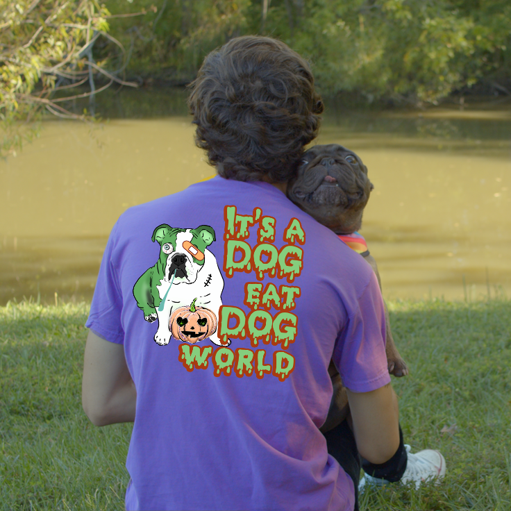 Buy It's a Dog Eat Dog World Halloween T-Shirt - Best Bulldog Lover Costume, Goodies N Stuff