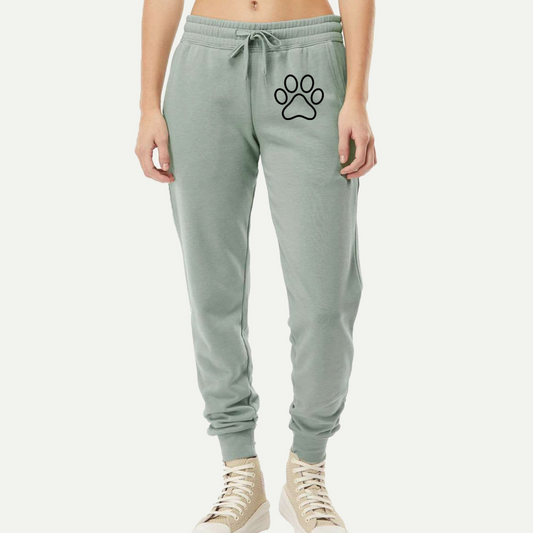 Paw Print Outline Sweatpants - Comfortable and Stylish Sweatpants with Cute Paw Print Design, Goodies N Stuff