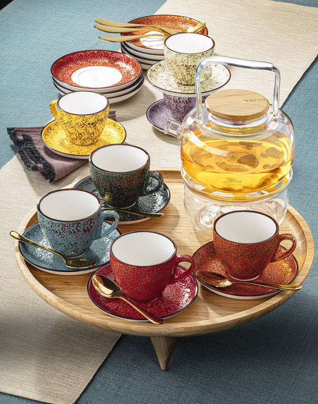 Red Porcelain Coffee / Tea Cup 10 FL OZ | 300 ML, Goodies N Stuff