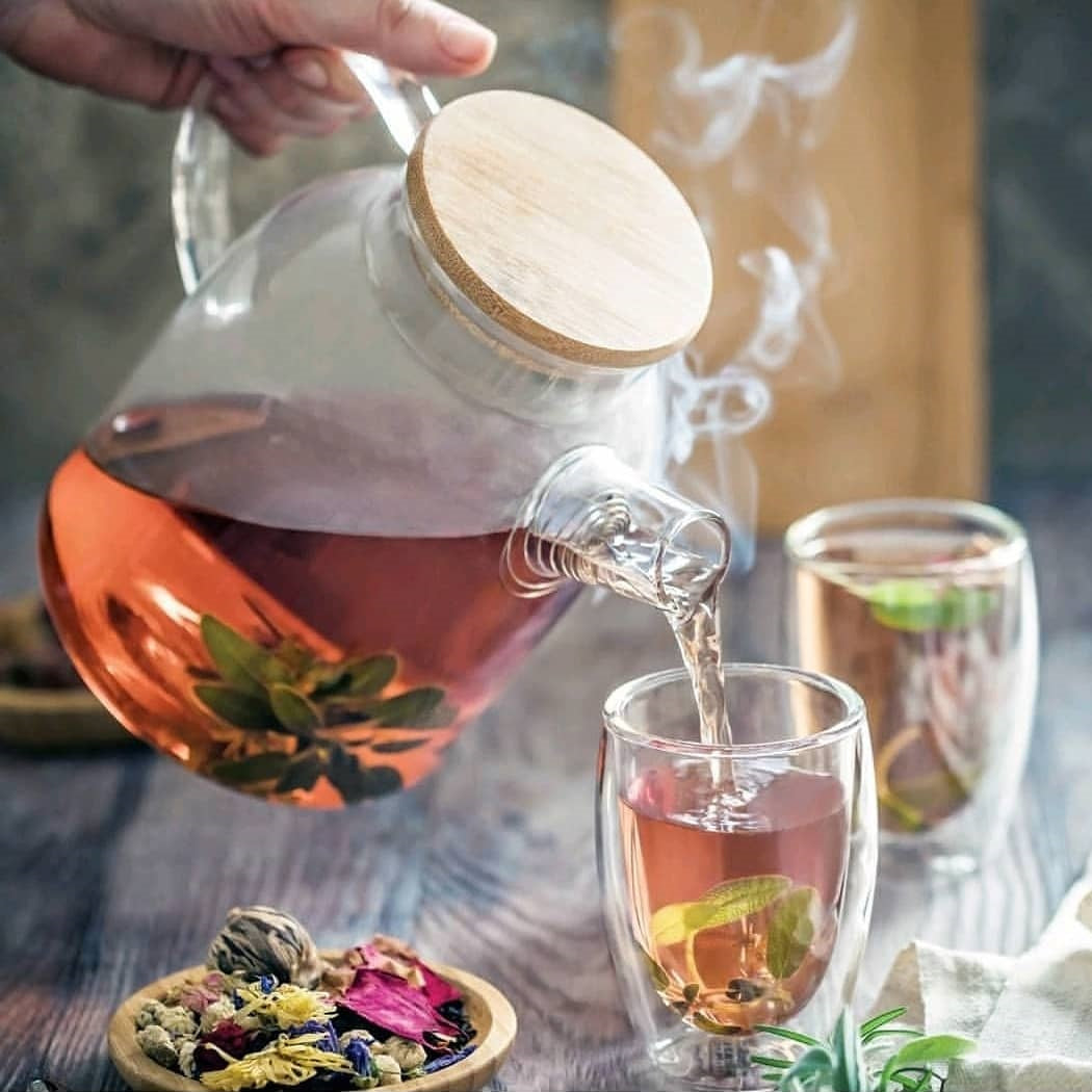 4 Piece Thermo Glass Asian Tea Entertaining Set For 2 - Wilmax, Goodies N Stuff