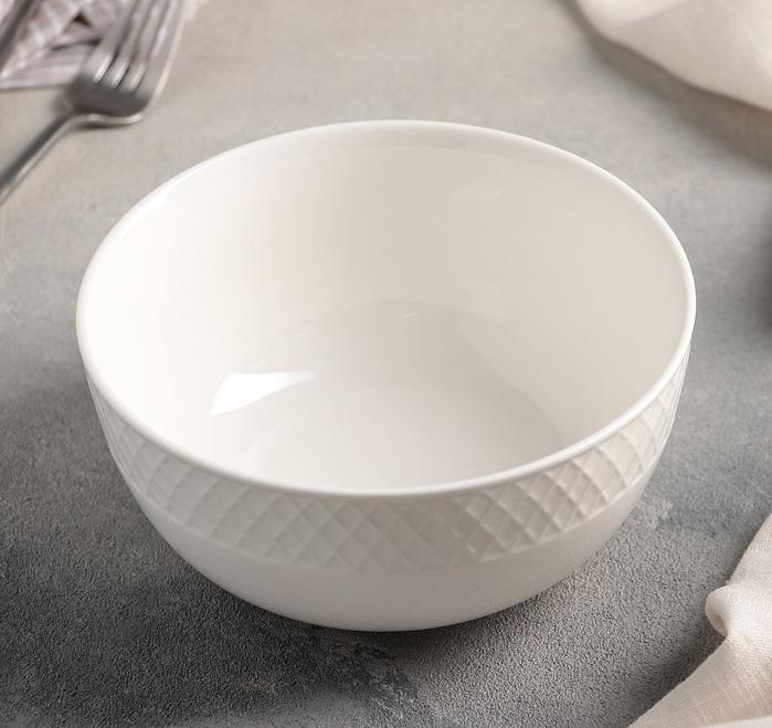 White Bowl 6.5" inch | 16 Cm 31 Fl Oz | 930 Ml - Perfect for Soups, Cereal, Salad, and Pasta, Goodies N Stuff