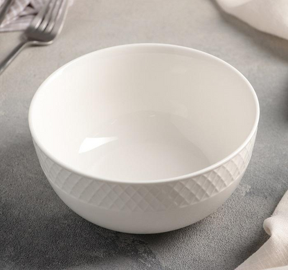 White Bowl 6.5" inch | 16 Cm 31 Fl Oz | 930 Ml - Perfect for Soups, Cereal, Salad, and Pasta, Goodies N Stuff