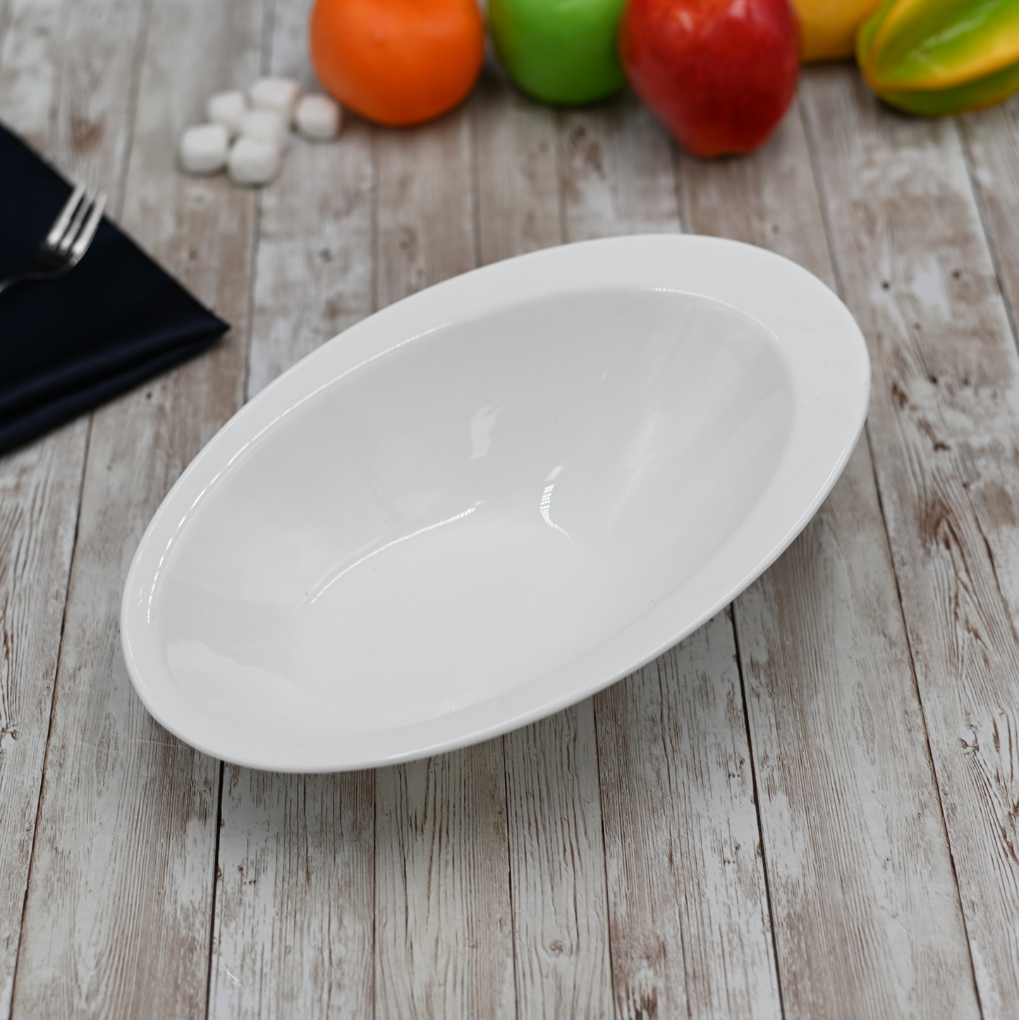 White Ceaser Salad Bowl 11" inch X 7.5 | 27.5 X 18.5 Cm - Perfect for Soup, Cereal, Salad, and Pasta, Goodies N Stuff