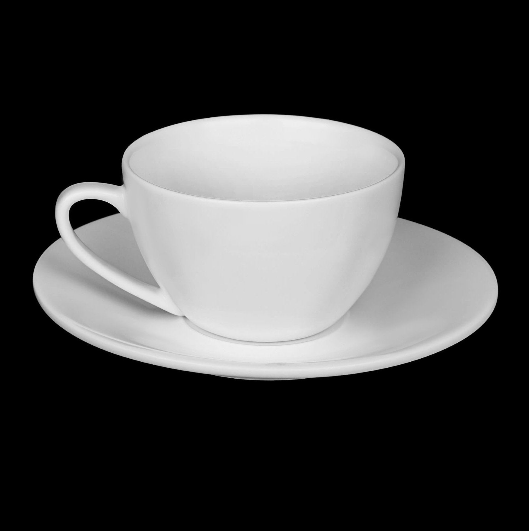 White 6 Oz | 180 Ml Cappuccino Cup & Saucer, Goodies N Stuff