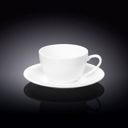 White 6 Oz | 180 Ml Cappuccino Cup & Saucer, Goodies N Stuff