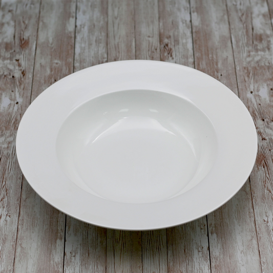 White Deep Plate 12" inch | 30.5 Cm 37 Oz | 1100 Ml - Fine Porcelain, Dishwasher and Microwave Safe, Goodies N Stuff