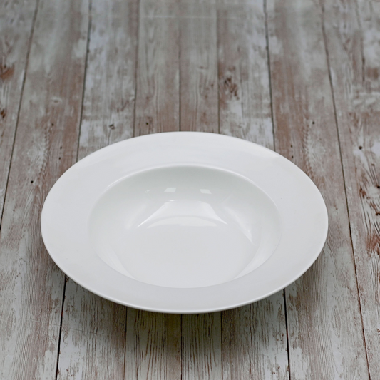 White Deep Plate 10" inch | 25.5 Cm 20 Oz | 600 Ml - Fine Porcelain Tableware by WILMAX, Goodies N Stuff