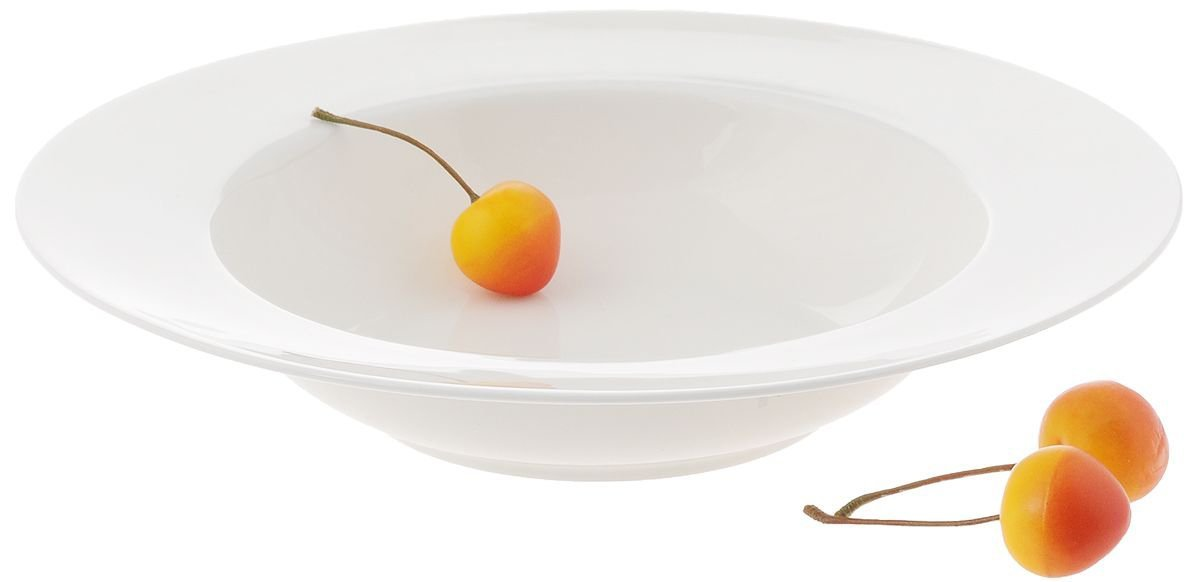 White Deep Plate 10" inch | 25.5 Cm 20 Oz | 600 Ml - Fine Porcelain Tableware by WILMAX, Goodies N Stuff