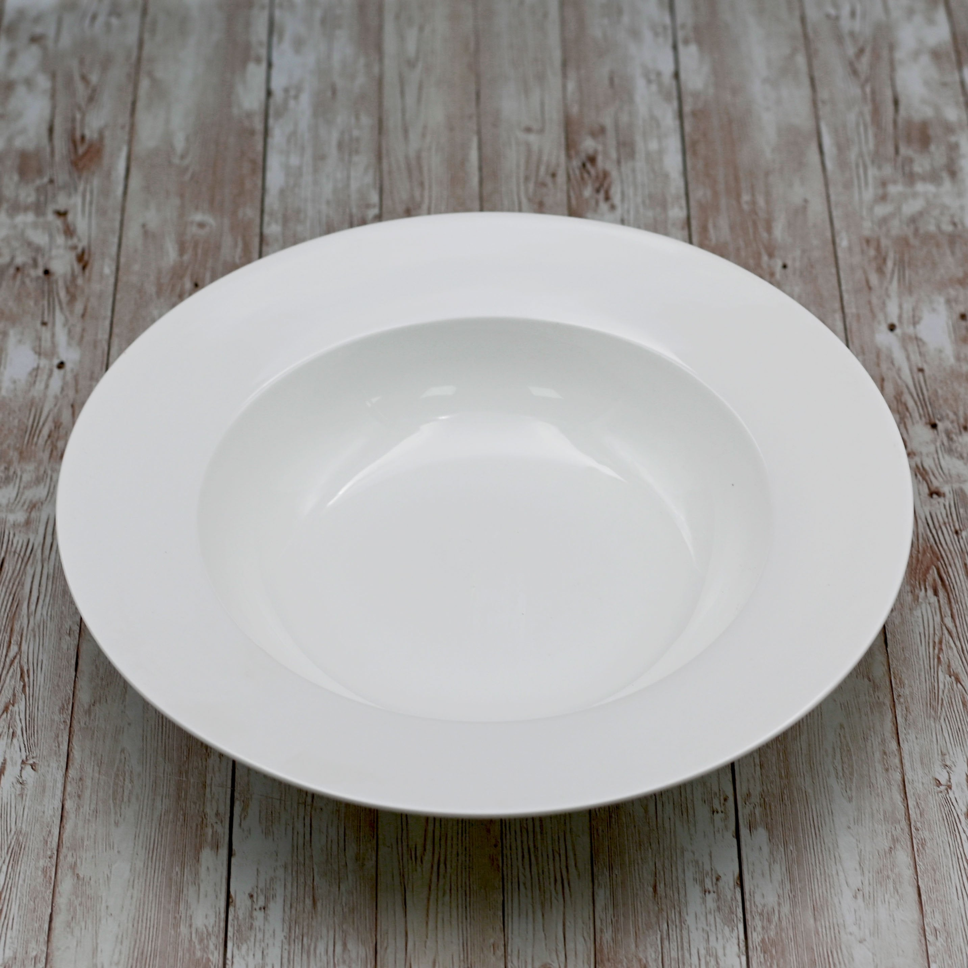 Professional Rolled Rim White Deep Plate 12" inch | 32 Oz, Goodies N Stuff