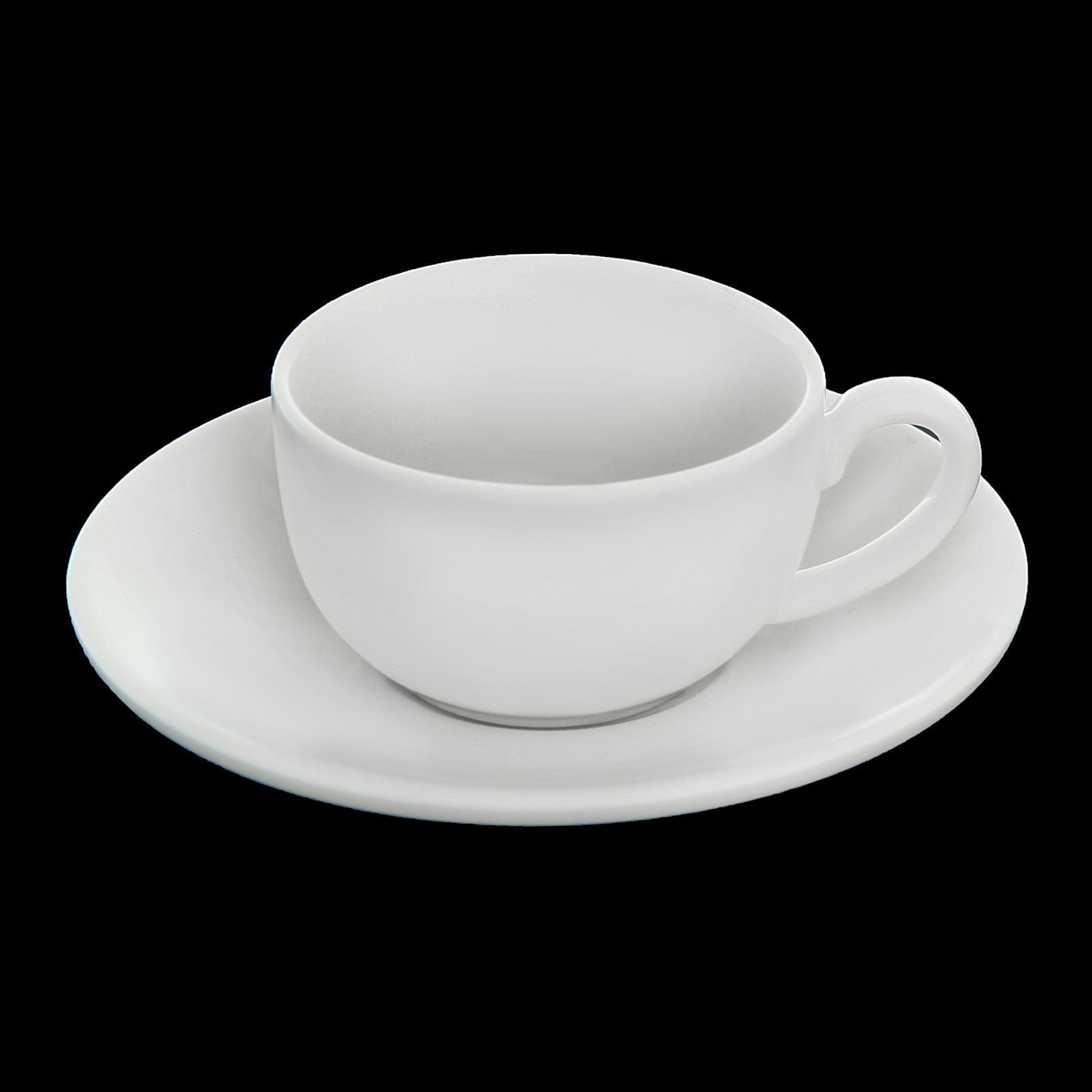 White 3 Oz | 100 Ml Coffee Cup & Saucer - Microwave & Dishwasher Safe, Goodies N Stuff