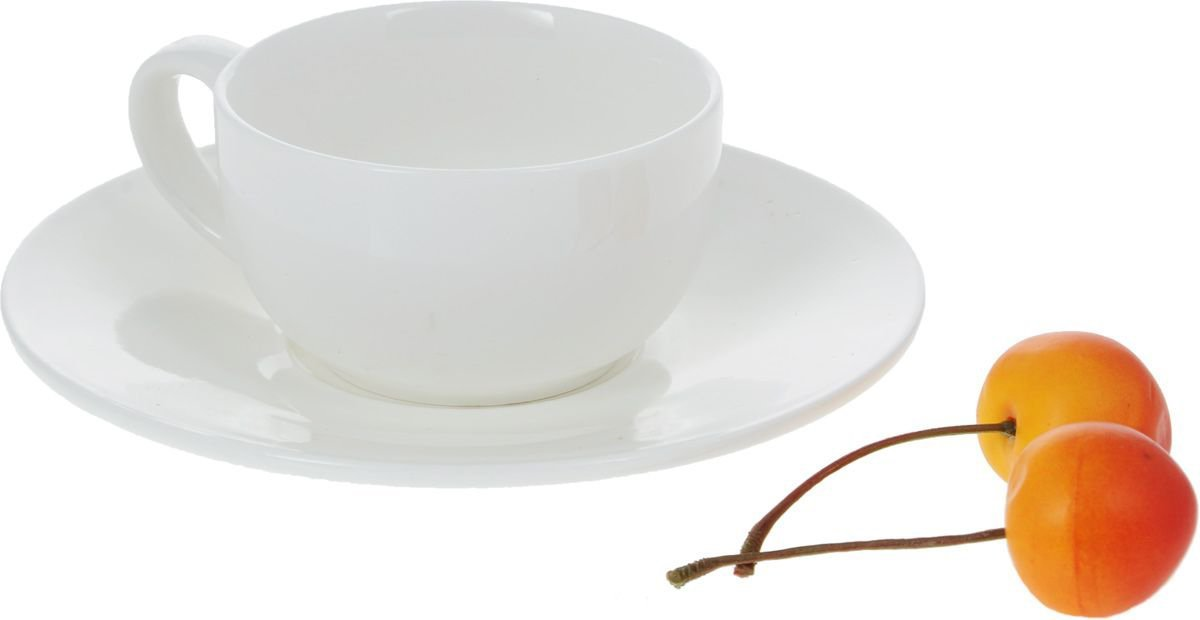 White 3 Oz | 100 Ml Coffee Cup & Saucer - Microwave & Dishwasher Safe, Goodies N Stuff