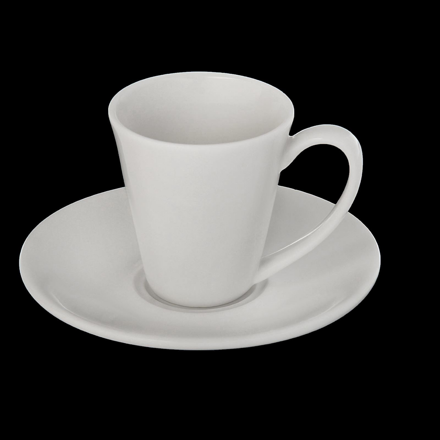 White 4 Oz | 110 Ml Coffee Cup & Saucer - Microwave & Dishwasher Safe, Goodies N Stuff