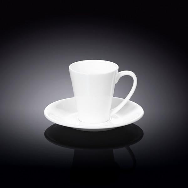 White 4 Oz | 110 Ml Coffee Cup & Saucer - Microwave & Dishwasher Safe, Goodies N Stuff