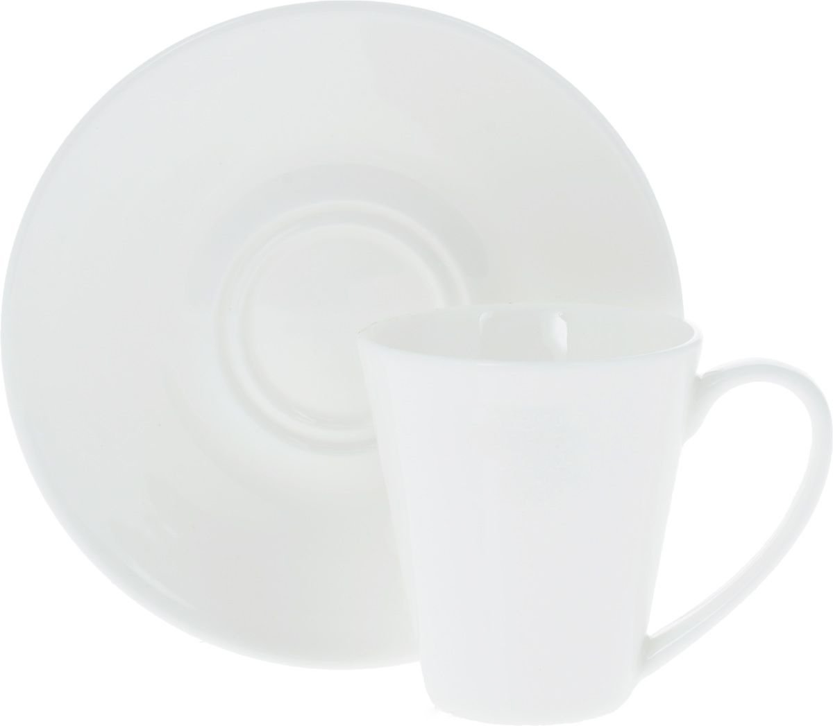 White 4 Oz | 110 Ml Coffee Cup & Saucer - Microwave & Dishwasher Safe, Goodies N Stuff