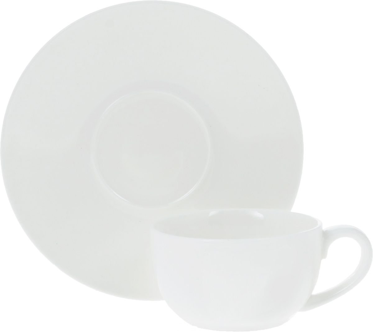 White 8 Oz | 250 Ml Tea Cup & Saucer - Microwave/Dishwasher Safe, Goodies N Stuff