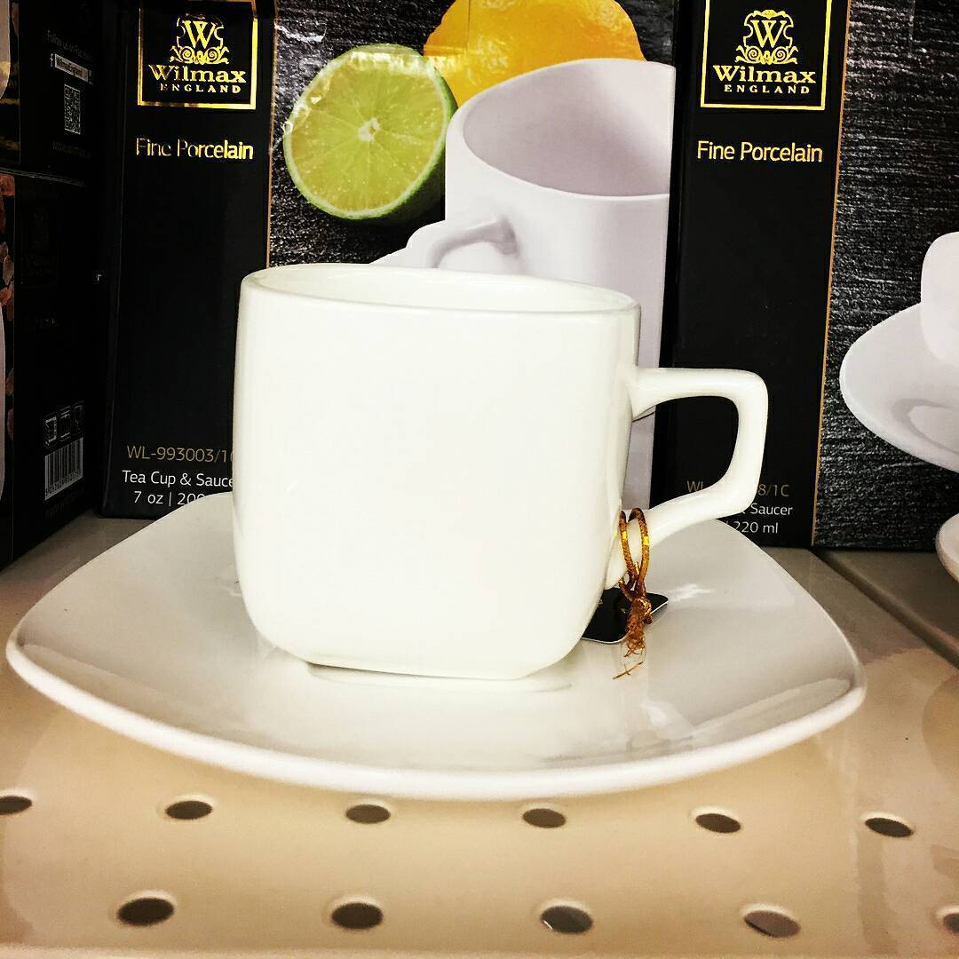 White 3 Oz | 90 Ml Coffee Cup & Saucer - Microwave & Dishwasher Safe, Goodies N Stuff