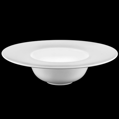 White Deep Plate 9 Inch - Fine Porcelain Dinnerware | Dishwasher and Microwave Safe, Goodies N Stuff