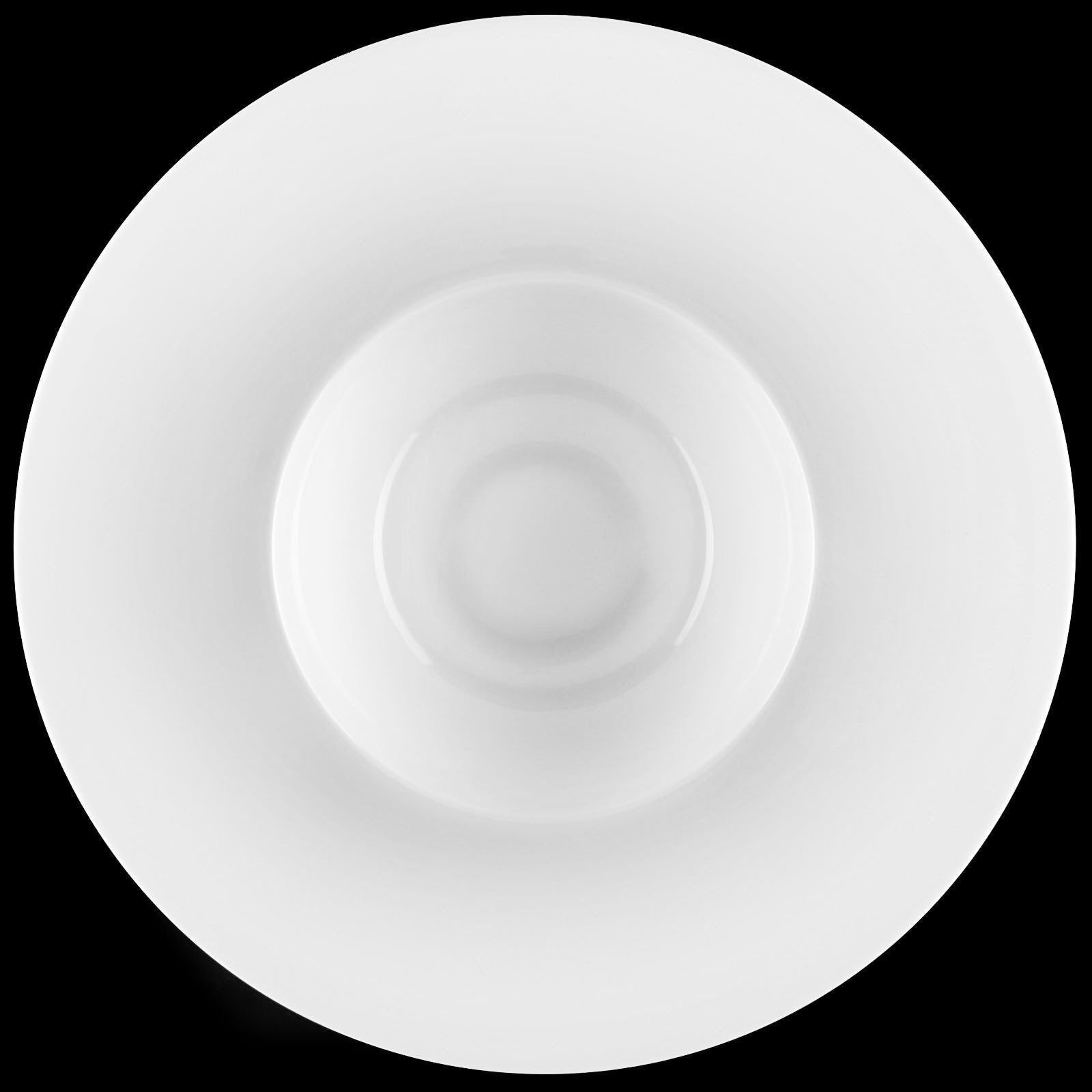 White Deep Plate 9 Inch - Fine Porcelain Dinnerware | Dishwasher and Microwave Safe, Goodies N Stuff