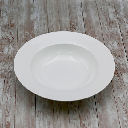 Professional Rolled Rim White Deep Plate 11" inch | 25 Oz, Goodies N Stuff