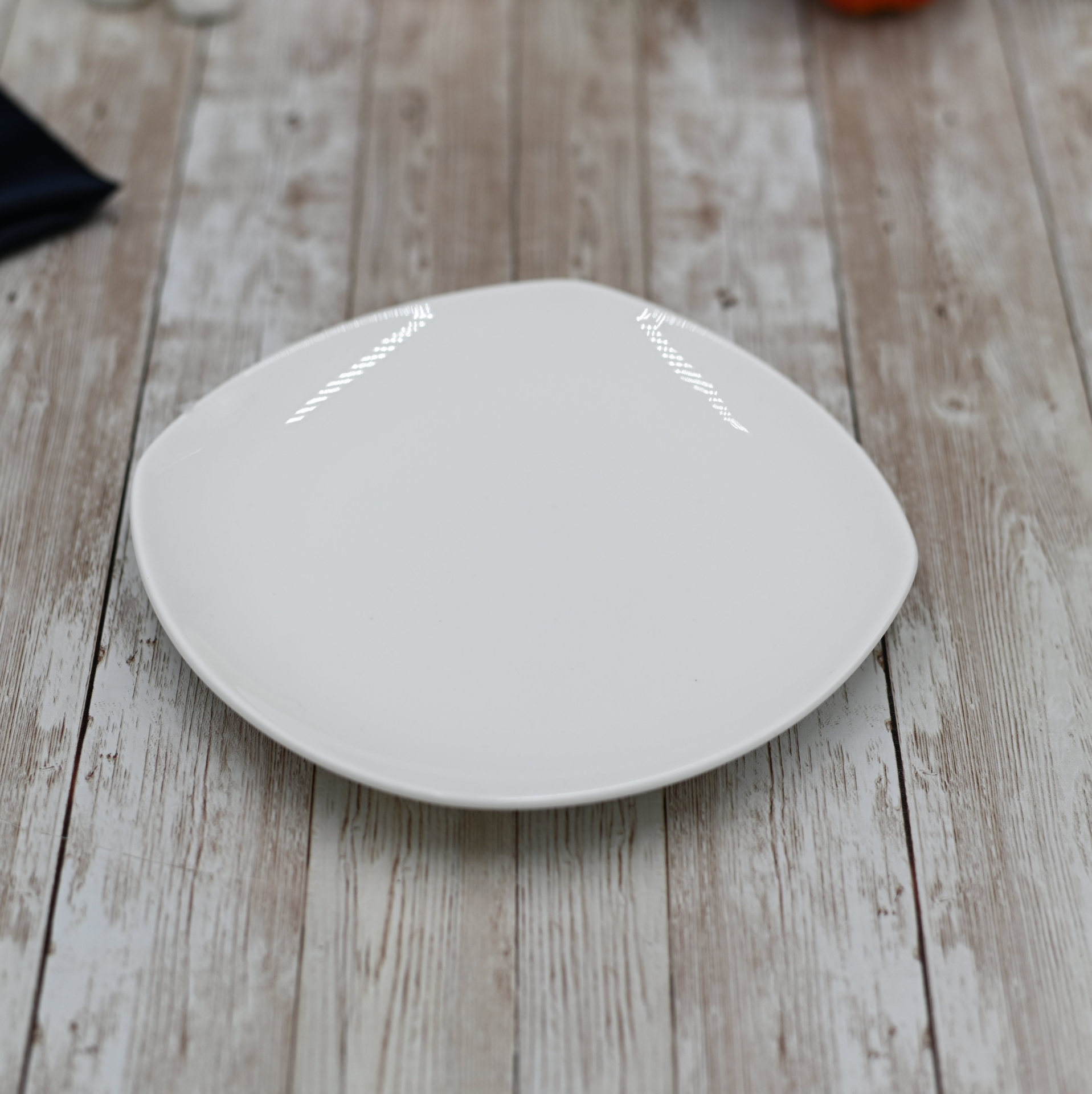 White Bread Plate 6.5" inch X 6.5" inch | 16.5 X 16.5 Cm - Durable, Microwave Safe, and Elegant | WILMAX, Goodies N Stuff