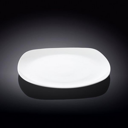 White Bread Plate 6.5" inch X 6.5" inch | 16.5 X 16.5 Cm - Durable, Microwave Safe, and Elegant | WILMAX, Goodies N Stuff