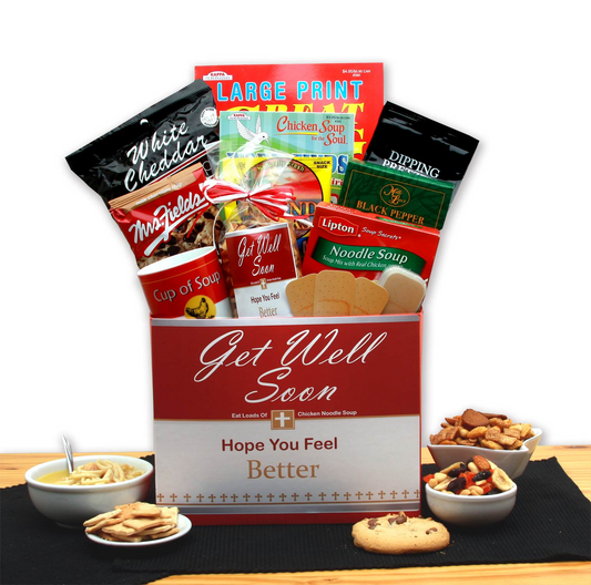Chicken Noodle Soup Get Well Gift Box - get well soon basket - get well soon gifts for women - get well soon gifts for men, Goodies N Stuff