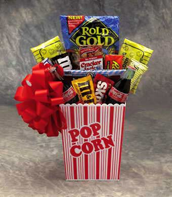 Popcorn Pack Snack Gift Basket- food gift basket, Goodies N Stuff