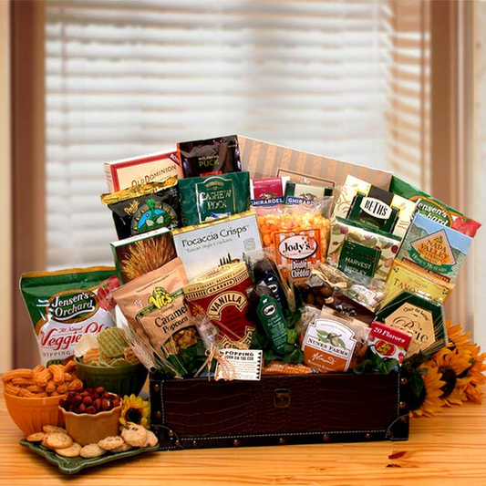 Gourmet Snacking Favorites Chest- gourmet gift basket, Goodies N Stuff