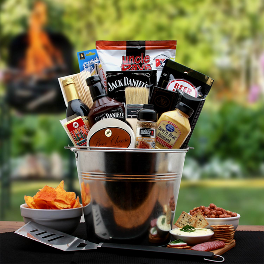 BBQ Lovers Gift Pail - Gifts for men - barbecue gift basket, Goodies N Stuff