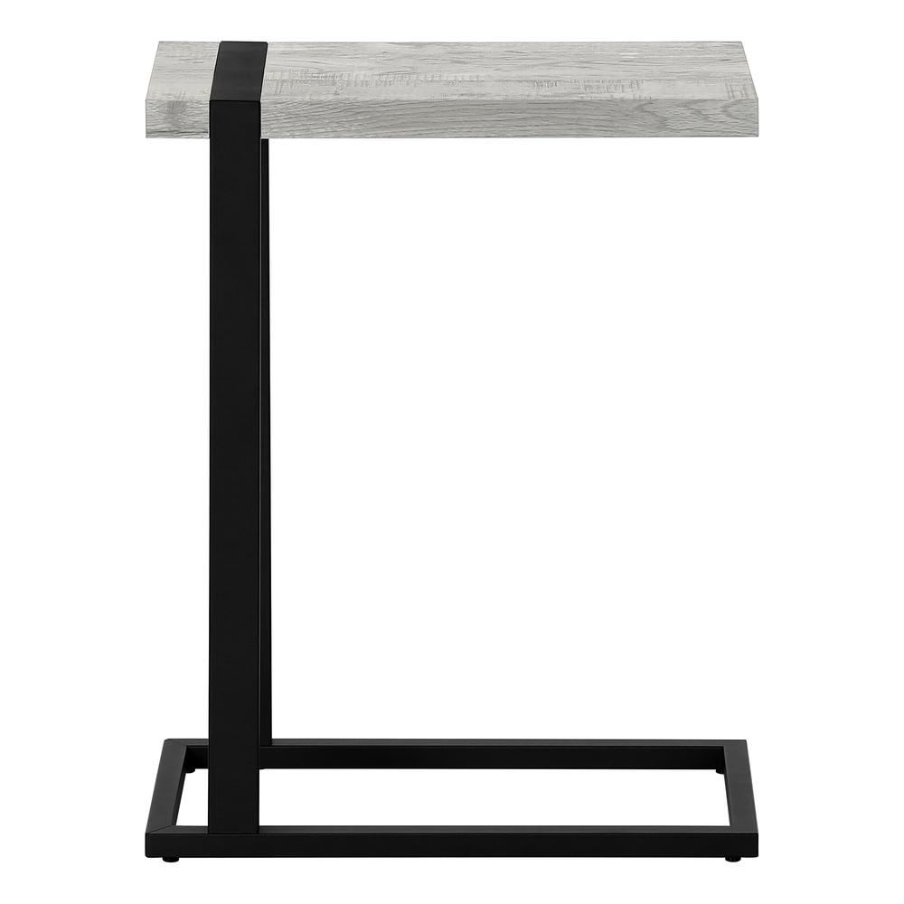 Accent Table, C-shaped, End, Side, Snack, Living Room, Bedroom, Grey Laminate, Goodies N Stuff