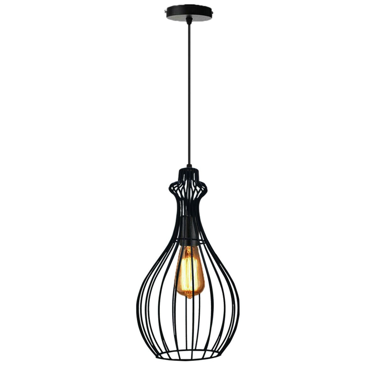 Ceiling Pendant Light Industrial Retro Vintage Pendant Black Color Lamp Shade Kitchen Lights~2572, Goodies N Stuff