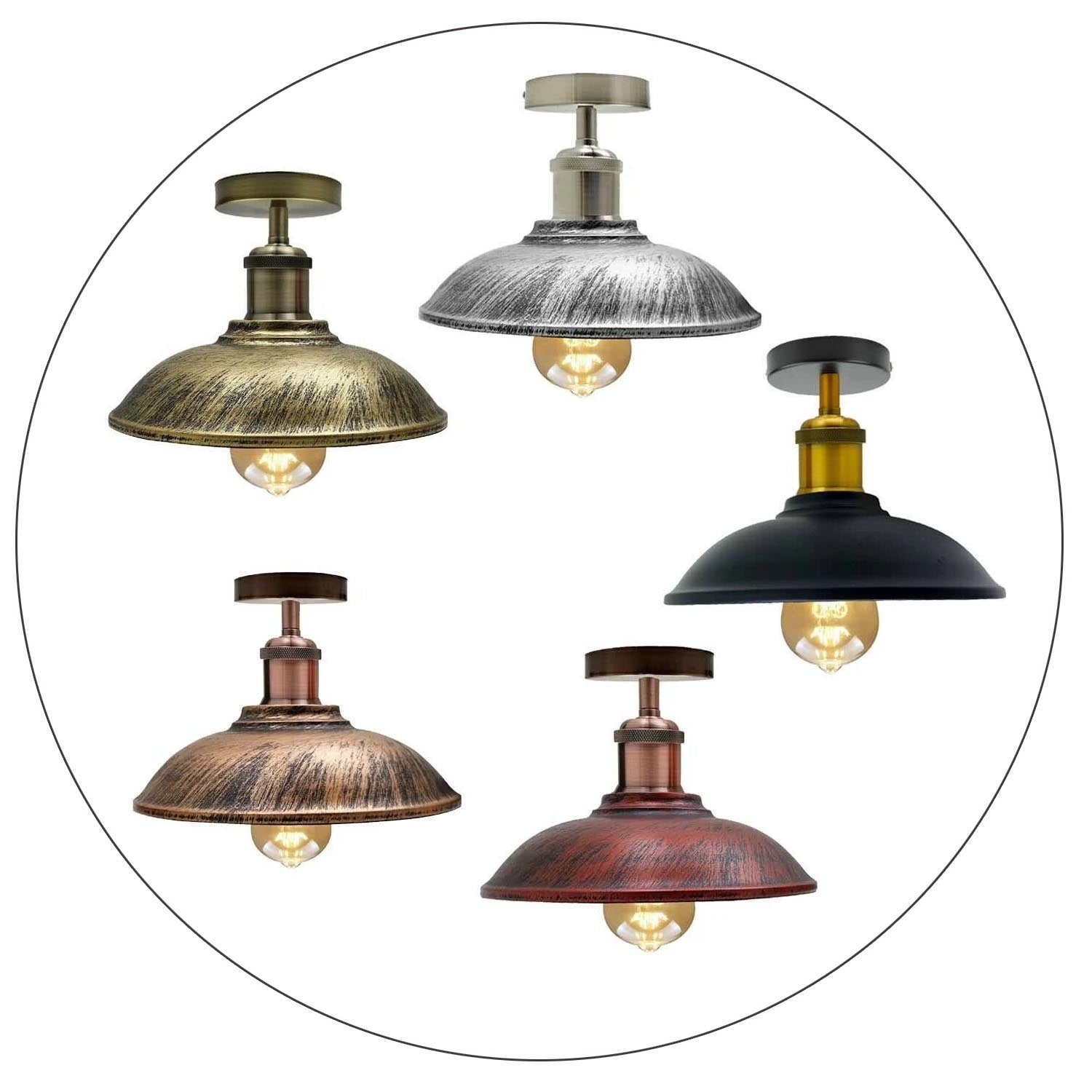 Vintage Industrial Metal Light Shades Ceiling Pendant Light For Bed Room, Guestroom, Living Room, Kitchen~1299, Goodies N Stuff