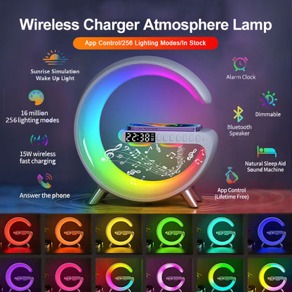 Bluetooth Speaker Wireless Charger Lamp, Goodies N Stuff