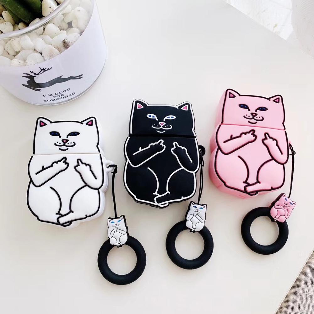 Cartoon Cat AirPods Case, Goodies N Stuff