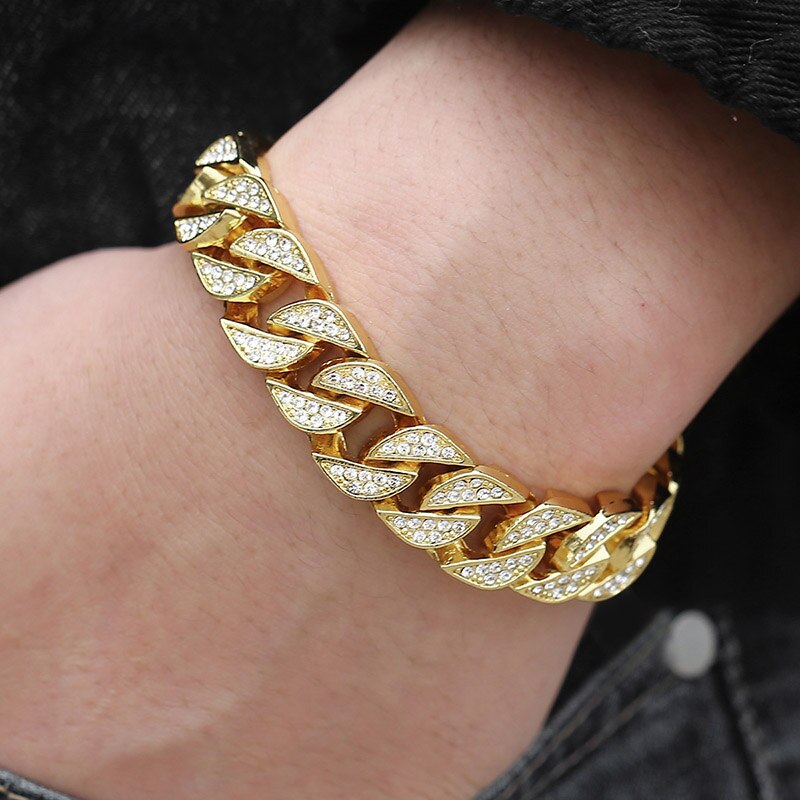 Miami Gold Curb Cuban Bracelet, Jewelry, Goodies N Stuff