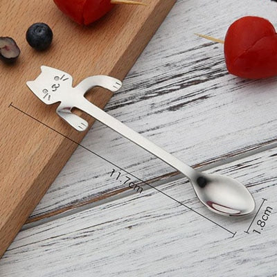 STAINLESS STEEL CAT TEASPOONS, Goodies N Stuff