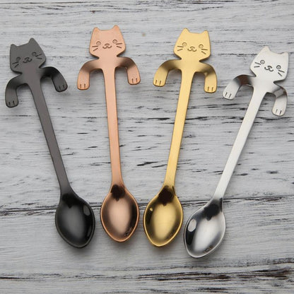 STAINLESS STEEL CAT TEASPOONS, Goodies N Stuff