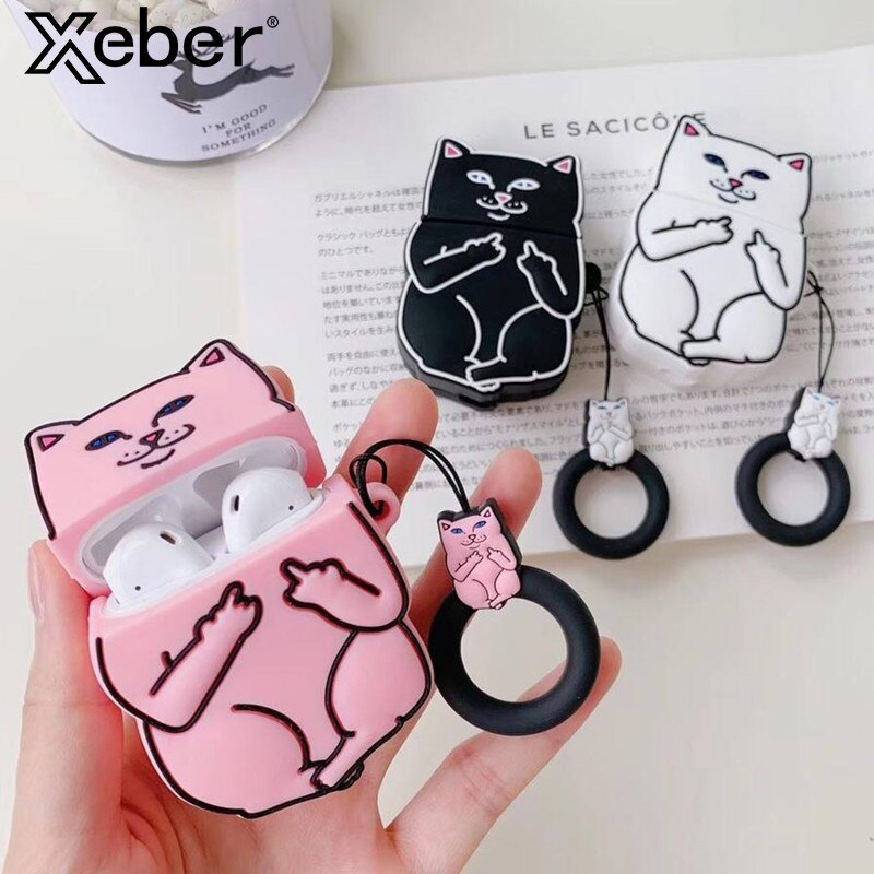 Cartoon Cat AirPods Case, Goodies N Stuff