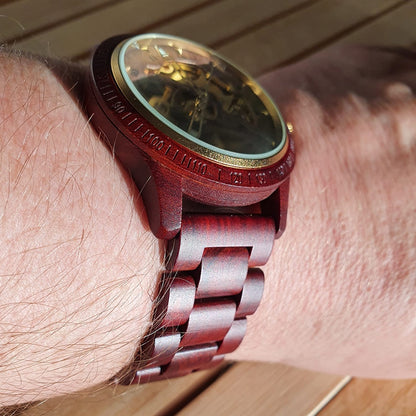 Classic Wooden Men's Mechanical Watch, Goodies N Stuff