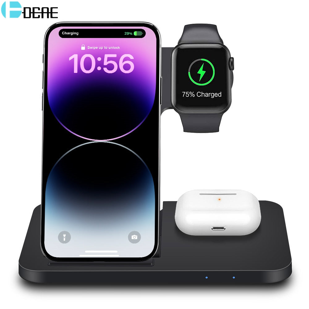 3in1 Wireless Fast Charger Dock Station, Goodies N Stuff